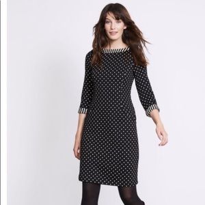 Boden Dotty Shift Quilted Polka Dot Navy D…